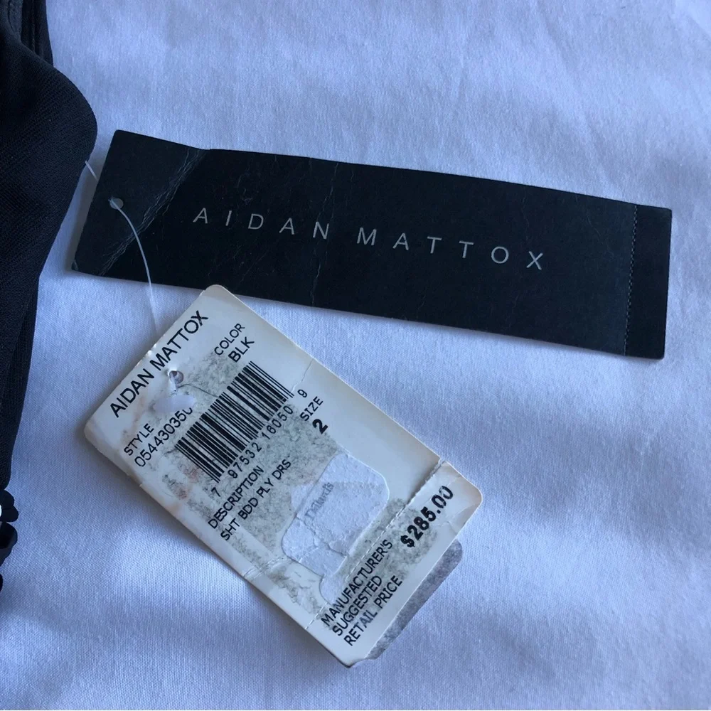 NWT Designer Aidan Mattox Cowl Neck Sequin Cocktail Dress. - Picture 7 of 13